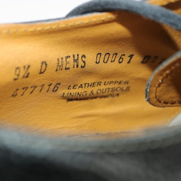 Stacy Adams Mens Oxford Size 9.5 D Black Leather Wingtip Brogue Derby Dress Shoe - Picture 11 of 12